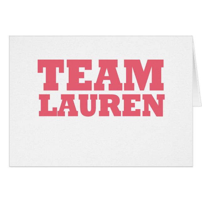 Team Lauren (Front Horizontal)
