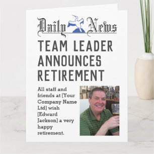 Team Leader Retirement Card to Personalise