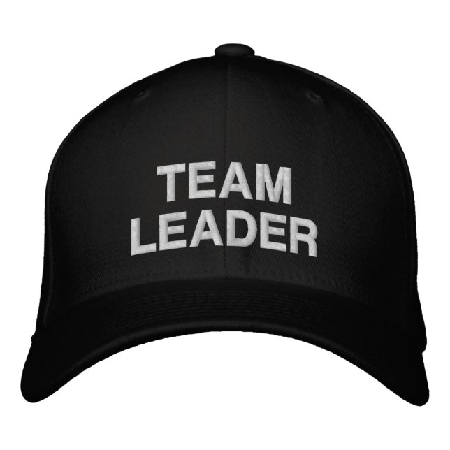 TEAM LEADER Stylish Embroidered Baseball Cap (Front)