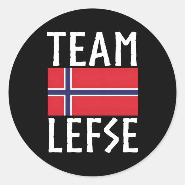 Team Lefse Norwegian Lefse Making Classic Round Sticker (Front)