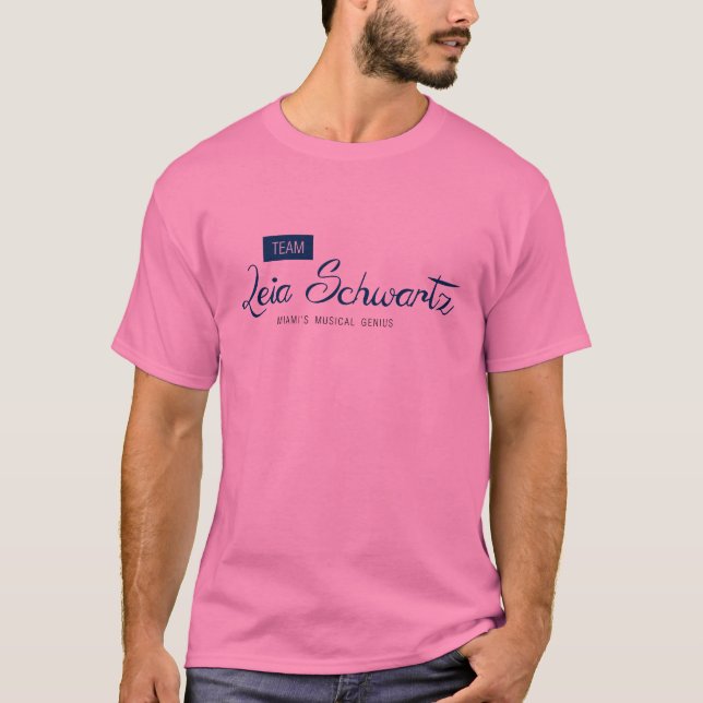 Team Leia Schwartz T-Shirt (Front)