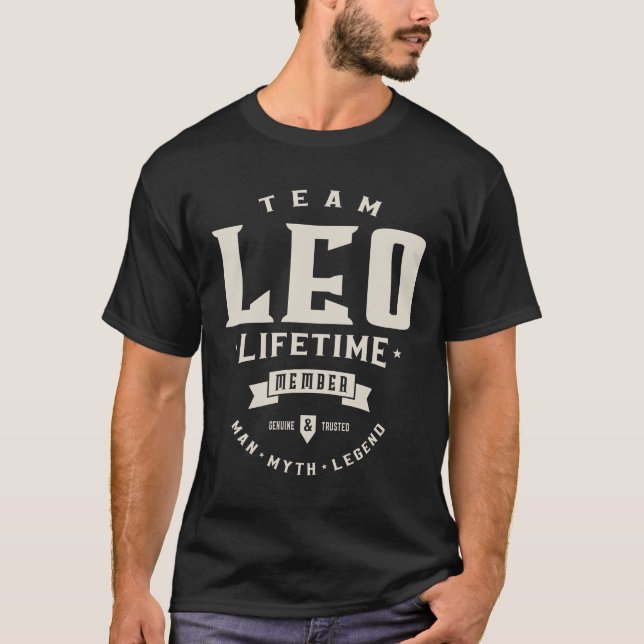 Team Leo Lifetime Member Personalised Name  T-Shir T-Shirt (Front)