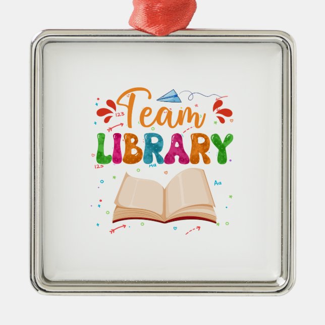 Team Library Metal Tree Decoration (Front)