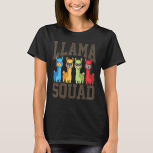 Team Llama Squad Animal For Men Women Fun Squad 4 T-Shirt