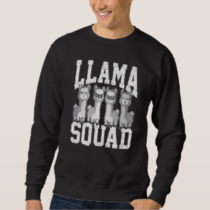 Team Llama Squad Animal For Men Women Fun Squad Sweatshirt
