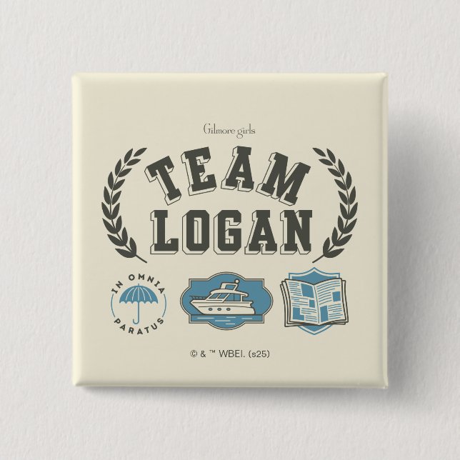 Team Logan Gilmore Girls Design 15 Cm Square Badge (Front)