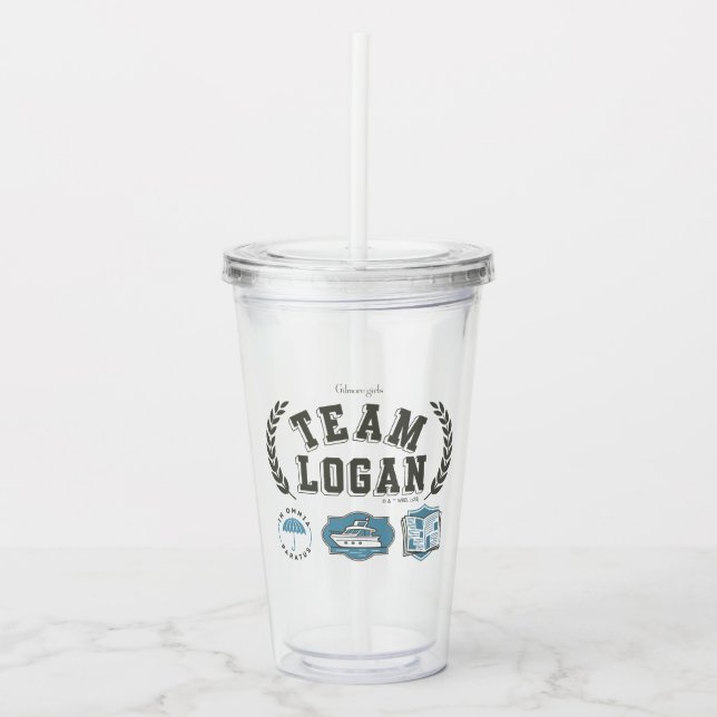 Team Logan Gilmore Girls Design Acrylic Tumbler (Front)