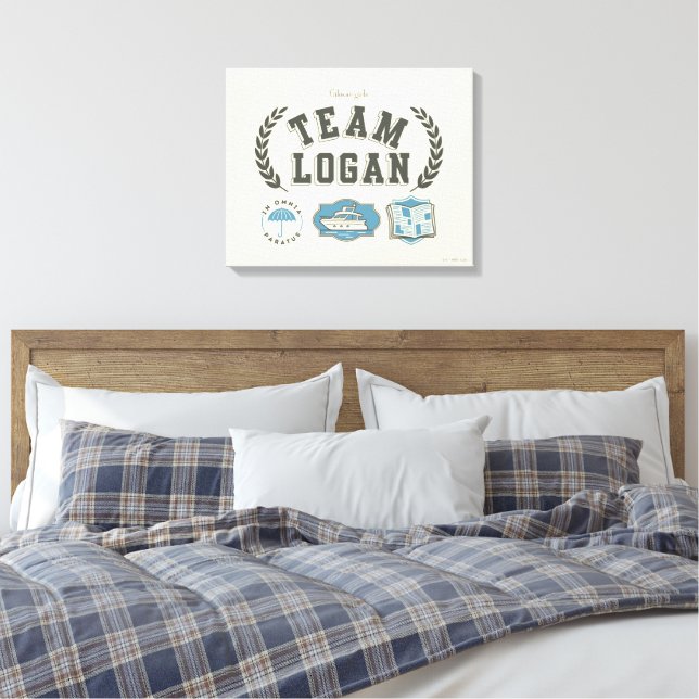 Team Logan Gilmore Girls Design Canvas Print (Insitu(Bedroom))