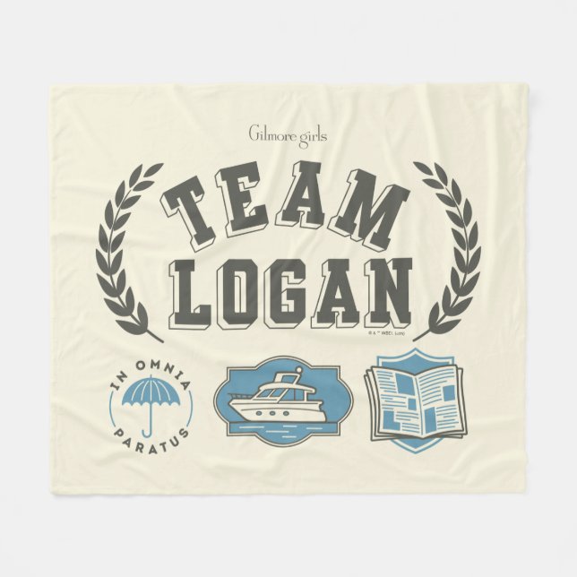Team Logan Gilmore Girls Design Fleece Blanket (Front (Horizontal))