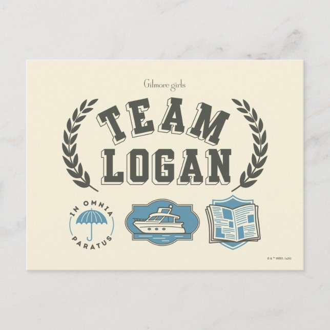 Team Logan Gilmore Girls Design Postcard (Front)
