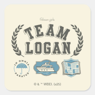 Team Logan Gilmore Girls Design Square Sticker