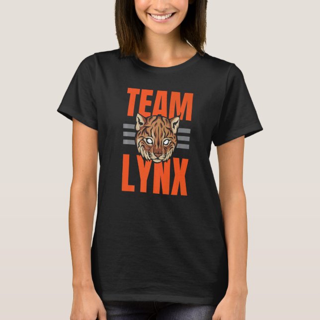 Team Lynx Animal Keeper Zookeeper Wildlife Bobcat T-Shirt (Front)