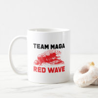 Team maga red wave coffee mug