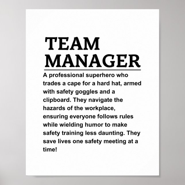 Team manager poster (Front)