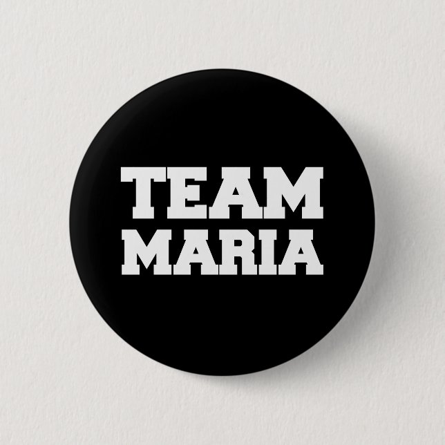 "Team Maria" T-shirts 6 Cm Round Badge (Front)