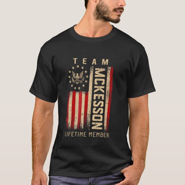 Team MCKESSON Lifetime Member American Flag T-Shirt (Front)