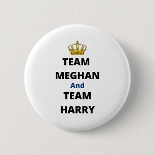 Team Meghan and Team Harry 6 Cm Round Badge