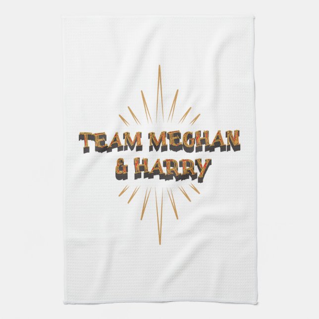 Team Meghan & Harry  Tea Towel (Vertical)