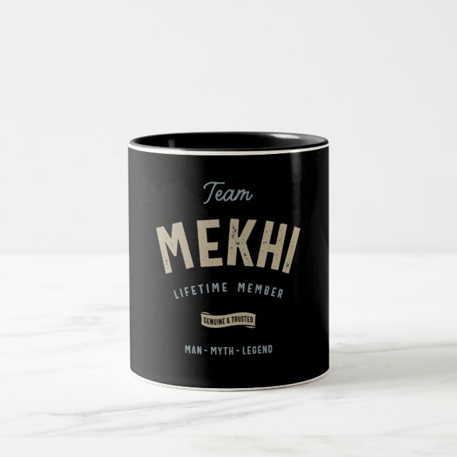 Team Mekhi Lifetime Member Personalised Name  Two-Tone Coffee Mug (Center)