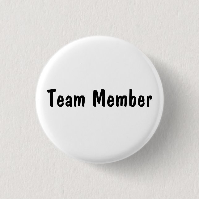 Team Member 3 Cm Round Badge (Front)
