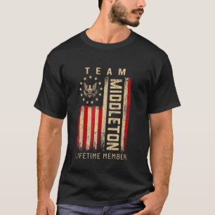 Team MIDDLETON Lifetime Member American Flag T-Shirt