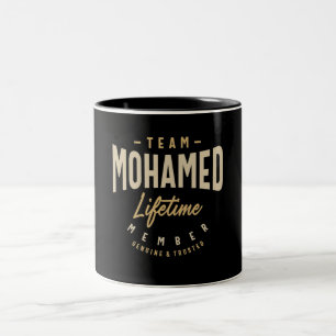 Team Mohamed Lifetime Member Personalised Name Two-Tone Coffee Mug