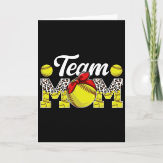 Team Mom Leopard Softll Team Mom Softll Team Mama  Card