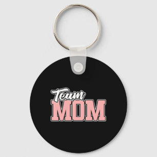 Team MOM T Baseball Softball Soccer Volleyball Foo Key Ring