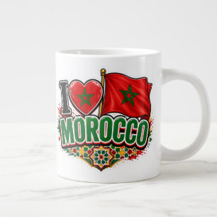 Team Morocco I love MOROCCO Soccer Fan Mug 