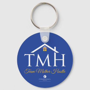 Team Mother Hustle Round Aluminum Key Ring