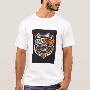 Team Moto 93 Orange Racing Crest Tee