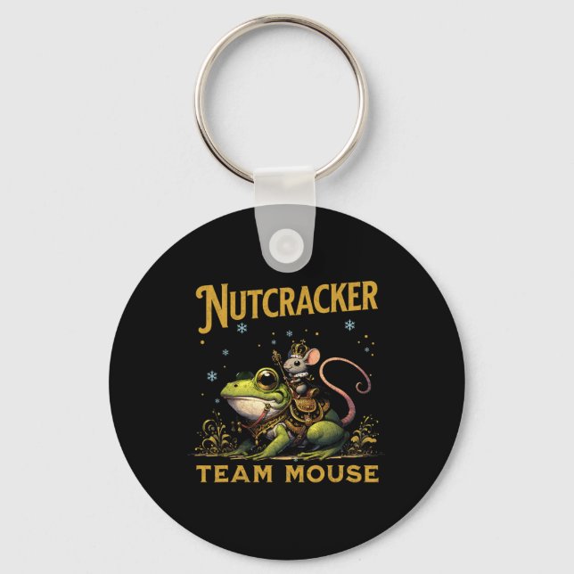 Team Mouse King Nutcracker Riding Frog Llet Dance  Key Ring (Front)
