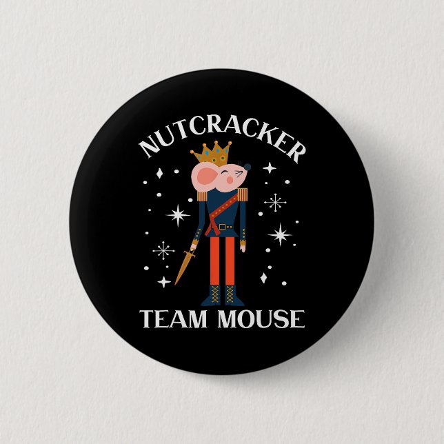 Team Mouse Nutcracker Christmas Dance Fun Soldier  6 Cm Round Badge (Front)