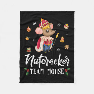 Team Mouse Nutcracker Christmas Dance Fun Soldier Fleece Blanket