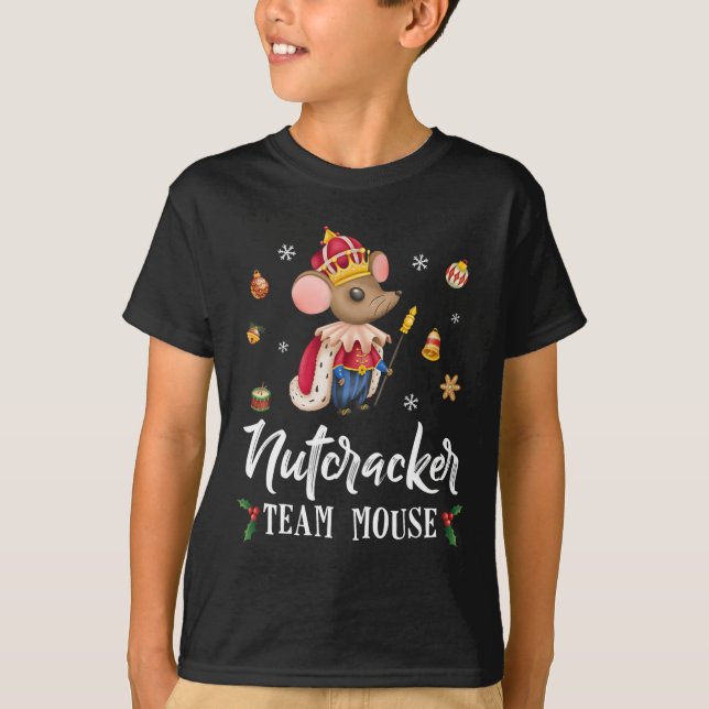 Team Mouse Nutcracker Christmas Dance Fun Soldier  T-Shirt (Front)