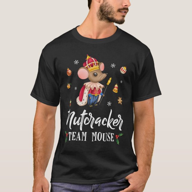 Team Mouse Nutcracker Christmas Dance Fun Soldier  T-Shirt (Front)