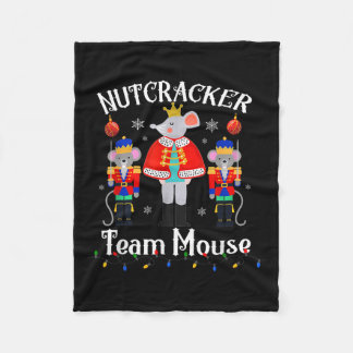 Team Mouse Nutcracker Christmas Dance Funny Soldie Fleece Blanket