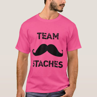Team Moustache Boy Baby Shower Gender Reveal Party T-Shirt