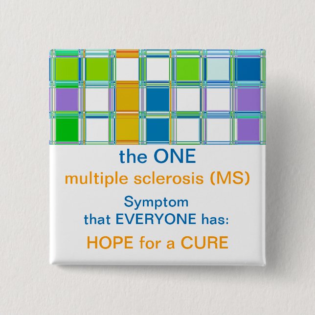 Team MS Awareness Buttons for multiple sclerosis (Front)