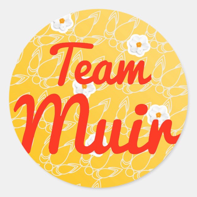 Team Muir Classic Round Sticker (Front)