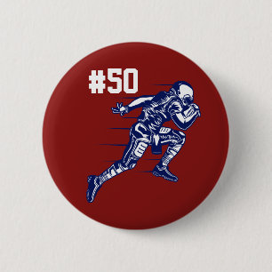 Team Mum Dad Football Player School Spirit 6 Cm Round Badge