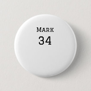 team name add player name date sports men  6 cm round badge