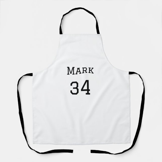 team name add player name date sports men  apron (Front)