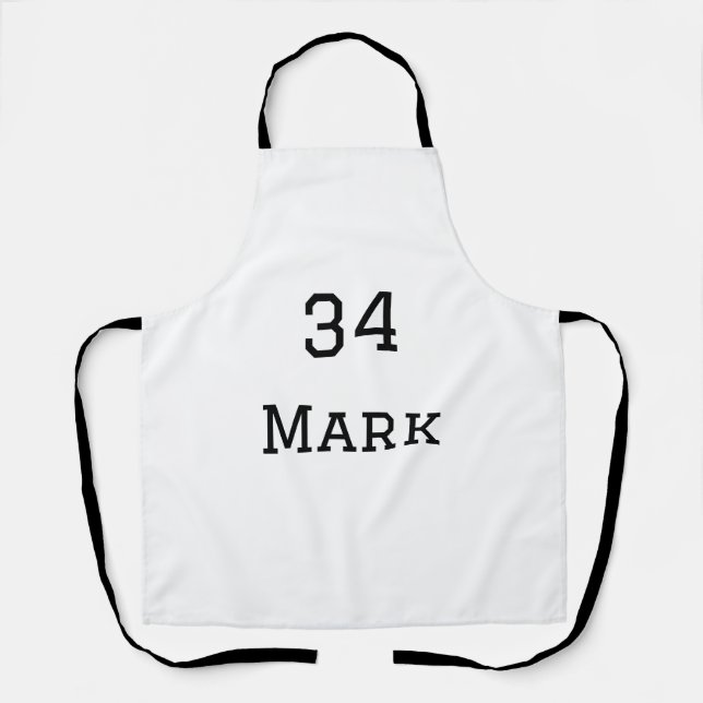 team name add player name date sports men  apron (Front)