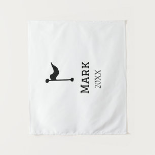 team name add player name date sports men flag tapestry