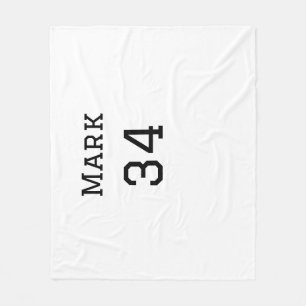 team name add player name date sports men  fleece blanket