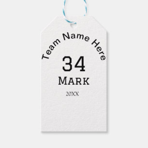 team name add player name date sports men  gift tags