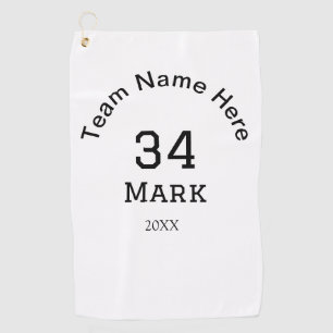 team name add player name date sports men golf towel