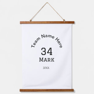 team name add player name date sports men  hanging tapestry