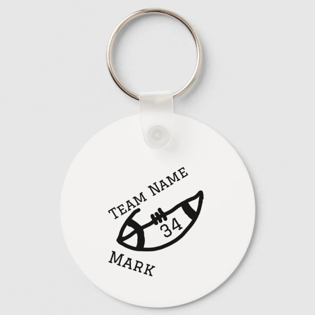 team name add player name date sports men  key ring (Front)